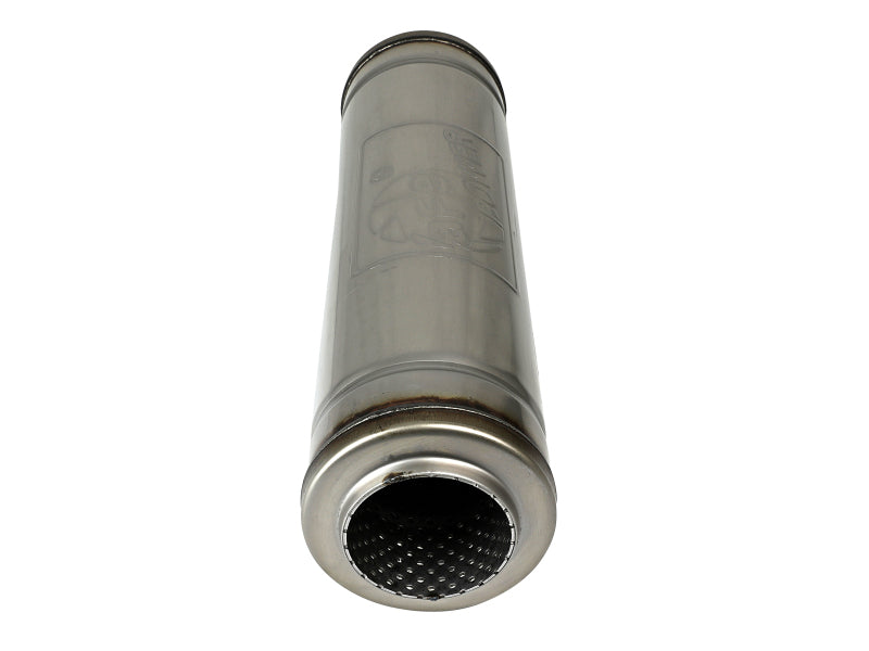 aFe MACH Force-Xp 409 SS Muffler 3in Center/Center 18in L X 5in Dia - Round Body-thumbmail-5