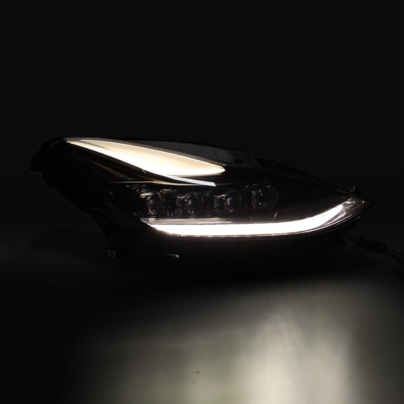 AlphaRex 17-22 Tesla Model 3/20-23 Model Y NOVA LED Proj Headlights Alpha-Blk w/Actv Lgt & Seq.Sig-thumbmail-6