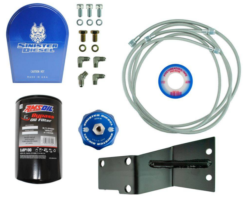 Sinister Diesel 2007.5-2012 Ram 2500/3500 6.7L Cummins Bypass Oil Filter System-thumbmail-1
