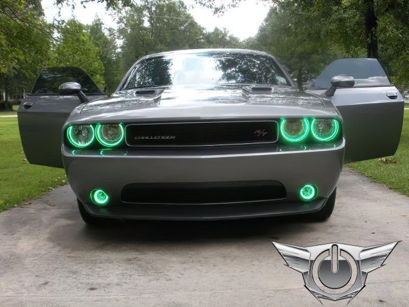 Oracle 08-14 Dodge Challenger LED Projector Headlight Halo Kit - Green-thumbmail-8