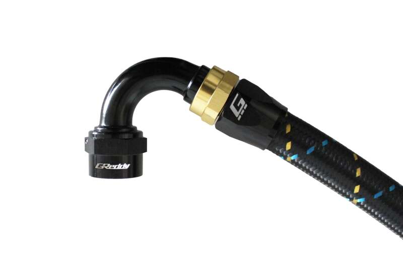 GReddy AN08 120 DEGREE HOSE END SWIVEL BLACK/GOLD ANODIZED-thumbmail-1