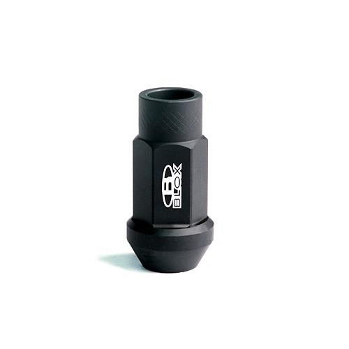 BLOX Racing Street Series Forged Lug Nuts - Flat Black 12 x 1.5mm - Single piece-thumbmail-2