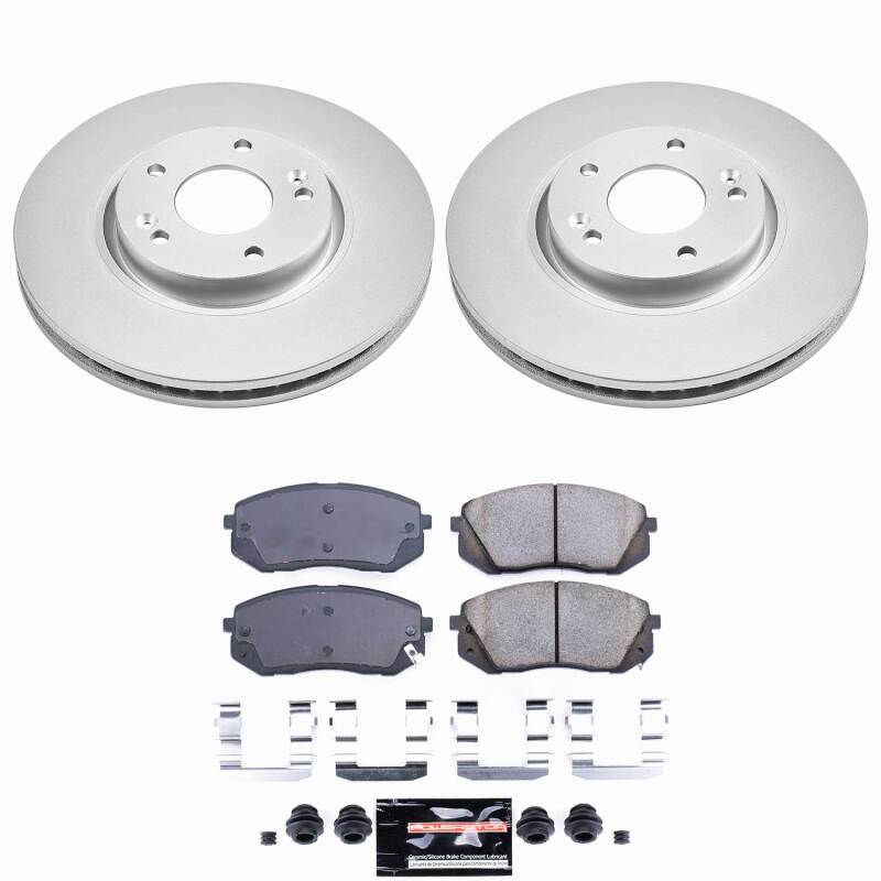 Power Stop 10-15 Hyundai Tucson Front Z23 Coated Brake Kit-thumbmail-1