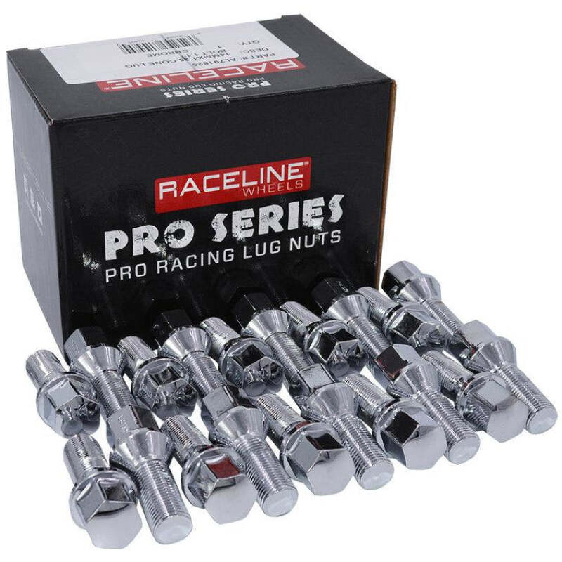 Raceline 12x1.25 1.55in Chrome Lug Bolts (Set of 20)-thumbmail-1
