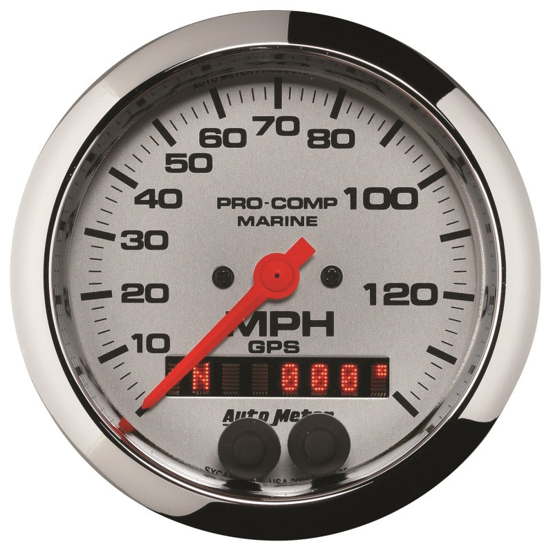 Autometer Marine Chrome 3-3/8in 140MPH GPS Speedometer Gauge-thumbmail-3