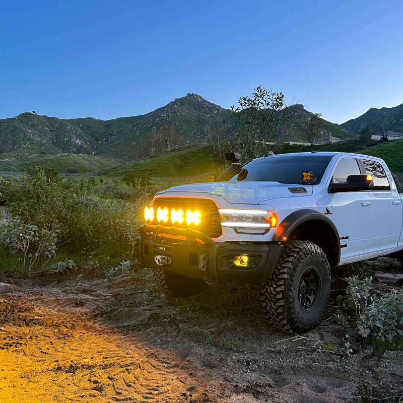 KC HiLiTES SlimLite 8in. LED Light Shield SAE Driving (Shield Only) - Selective Yellow-thumbmail-5