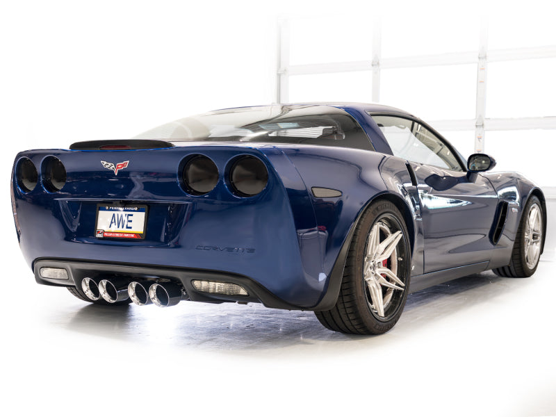 AWE Tuning C6 Chevrolet Corvette Z06/ZR1 Touring Edition Axle-back Exhaust w/ Chrome Silver Tips-thumbmail-6