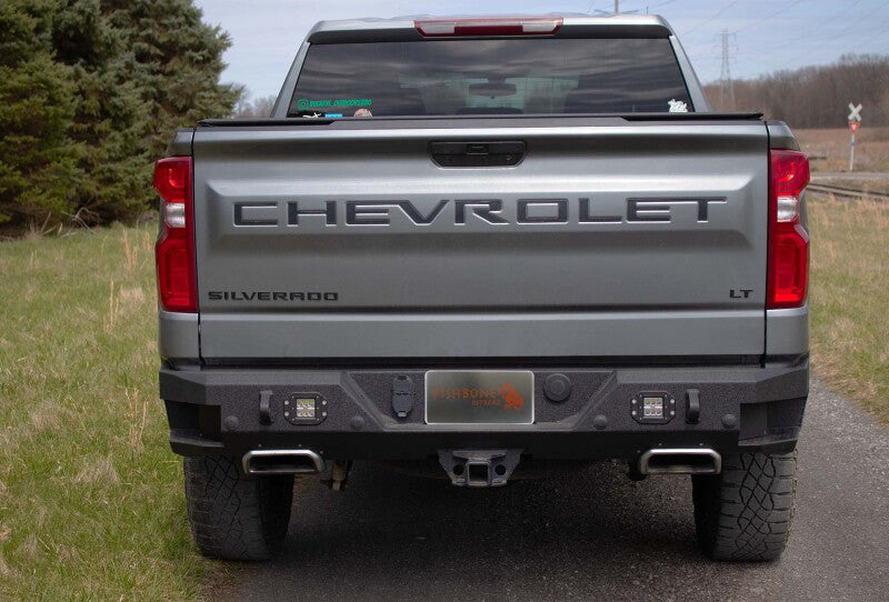 Fishbone Offroad 19-22 Chevy Silverado 1500 Rockfish Rear Bumper - Black Texture-thumbmail-5