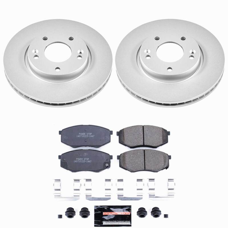 Power Stop 10-11 Hyundai Tucson Front Z23 Coated Brake Kit-thumbmail-1