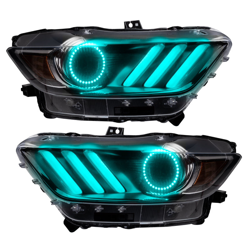 Oracle 15-17 Ford Mustang V6/GT/Shelby DRL Upgrade w/ Halo Kit - ColorSHIFT w/ BC1 Controller-thumbmail-9