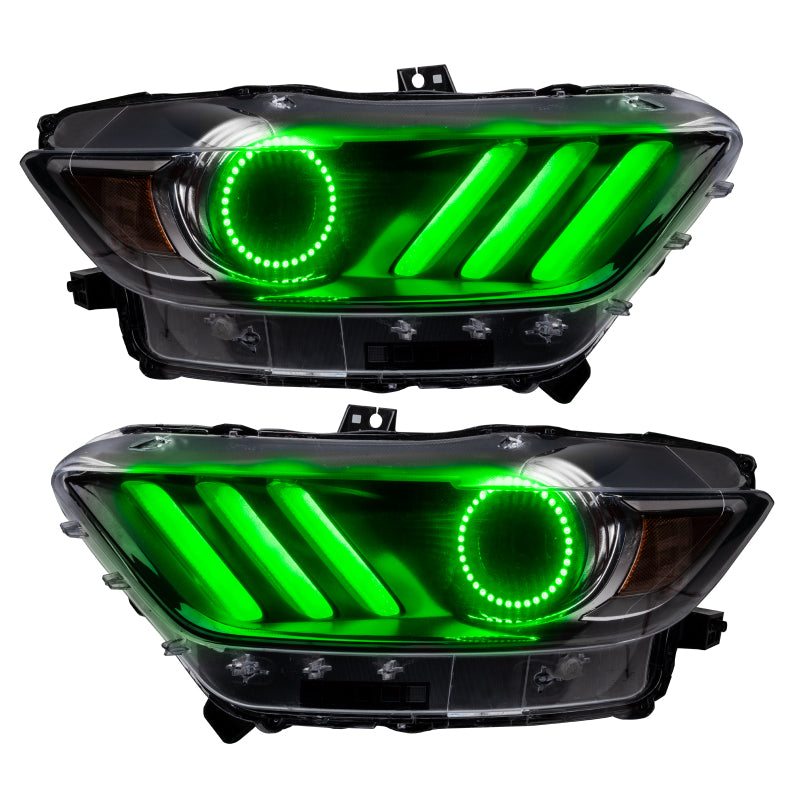 Oracle 15-17 Ford Mustang V6/GT/Shelby DRL Upgrade w/ Halo Kit - ColorSHIFT w/ BC1 Controller-thumbmail-10