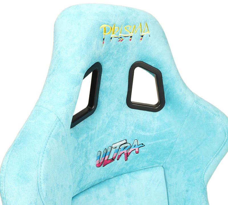 NRG FRP Bucket Seat ULTRA Edition W/ Grey Pearlized Back / Teal Microfiber Material - Large-thumbmail-9