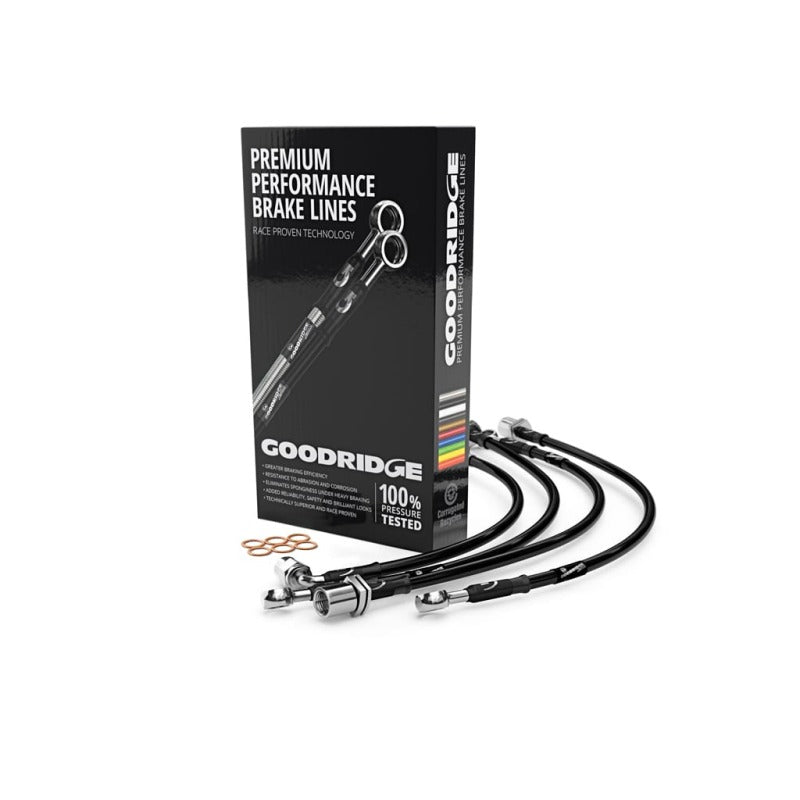 Goodridge 14-18 Subaru Forester 2.0L Stainless Steel Brake Lines - Black-thumbmail-1
