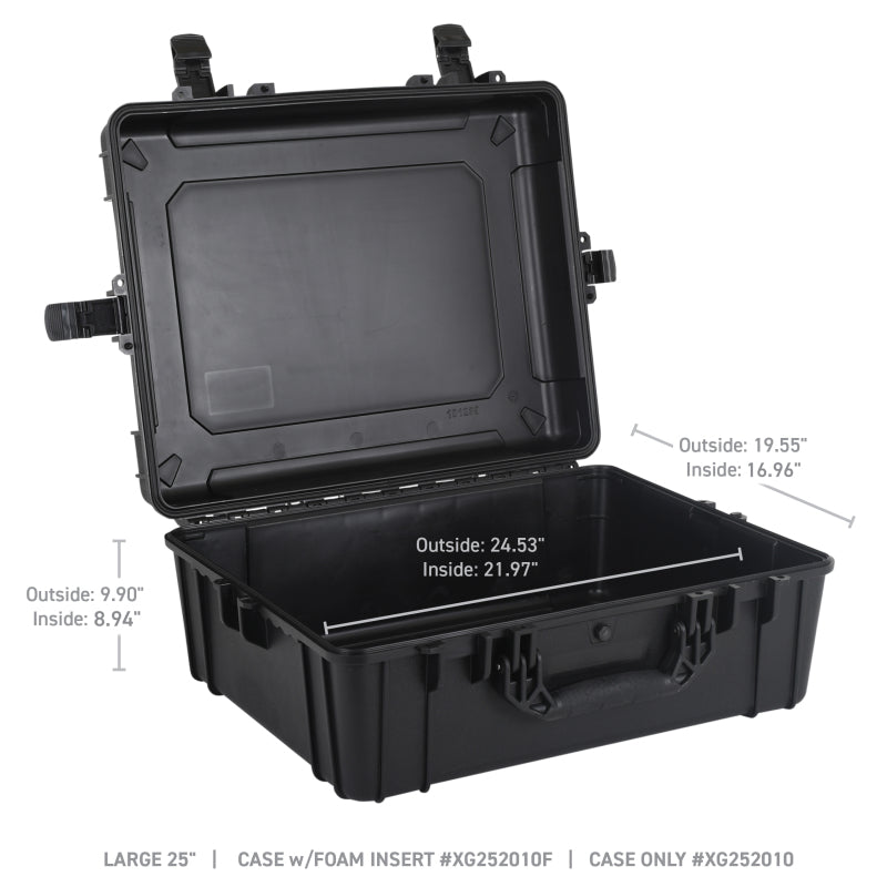 Go Rhino XVenture Gear Hard Case w/Foam - Large 25in. / Lockable / IP67 - Tex. Black-thumbmail-12
