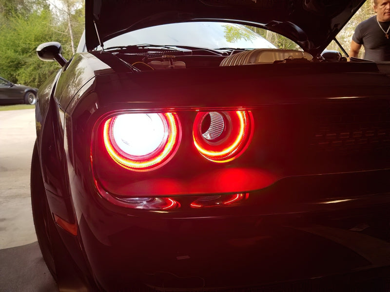 Oracle 15-23 Dodge Challenger LED Headlight Halo Kit - Red-thumbmail-6