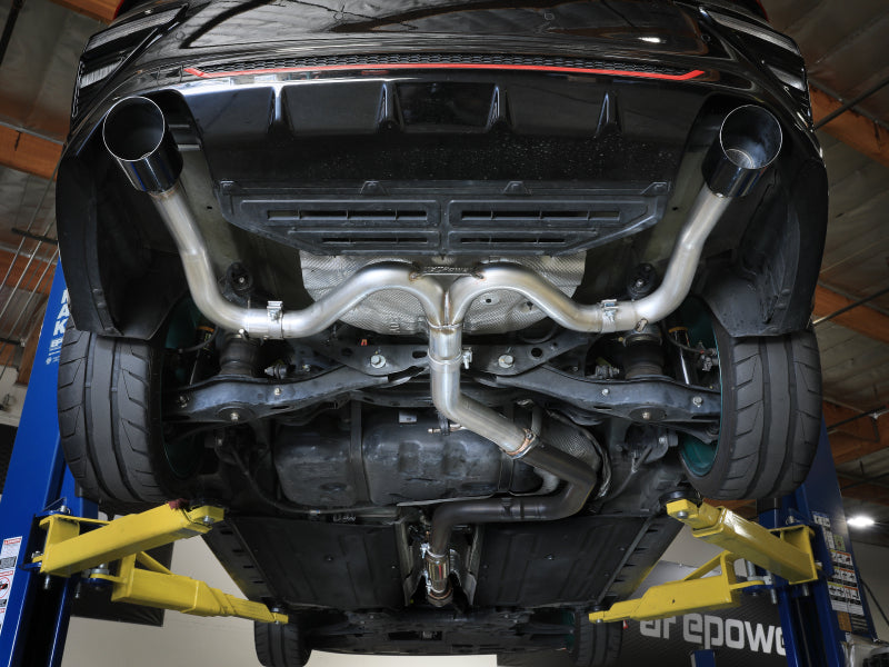 aFe 20-21 Kia Forte GT 1.6L 3in-2.5in 304 Stainless Steel Axle-Back Exhaust w/ Black Tips-thumbmail-4