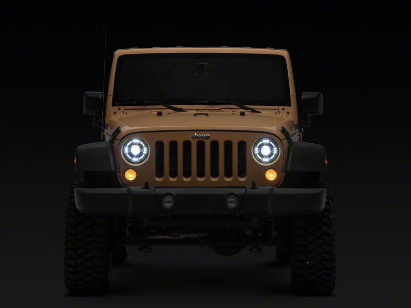 Raxiom 07-18 Jeep Wrangler JK Axial Series Quatro LED Headlights- Black Housing- Clear Lens-thumbmail-12