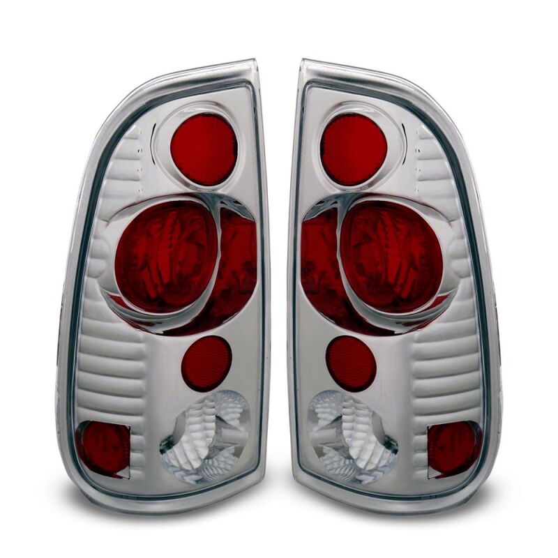Raxiom 97-03 Ford F-150 Styleside Axial Series Version 2 Tail Lights- Chrome - Red/Clear Lens-thumbmail-1