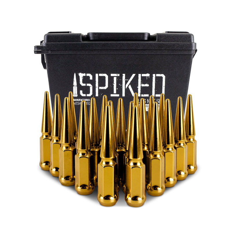 Mishimoto Steel Spiked Lug Nuts M12x1.5 20pc Set - Gold-thumbmail-4
