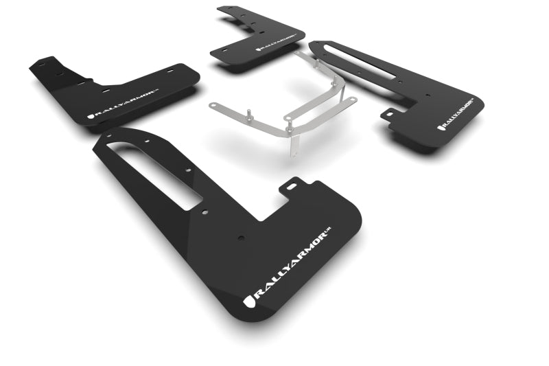 Rally Armor 2023+ Honda Civic Type R Black Mud Flap White Logo-thumbmail-1