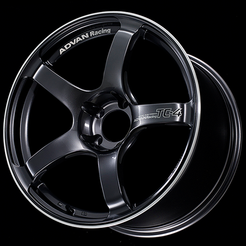Advan TC4 18x7.5 / +48 Offset / 5-114.3 / 73mm Bore / Racing Gunmetallic & Ring-thumbmail-1