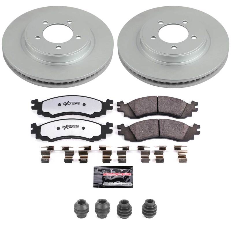 Power Stop 06-10 Ford Explorer Front Z36 Coated Truck & Tow Brake Kit-thumbmail-1