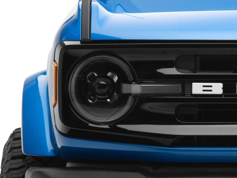 Raxiom 21-26 Ford Bronco LED Halo Headlights with White Backlight- Black Housing- Clear Lens-thumbmail-13