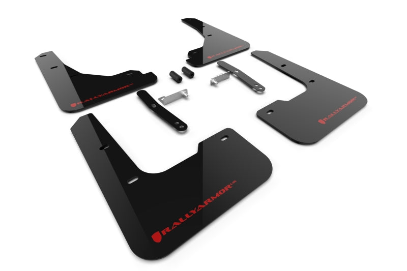 Rally Armor 2024 Hyundai Elantra Black Mud Flap Red Logo-thumbmail-3