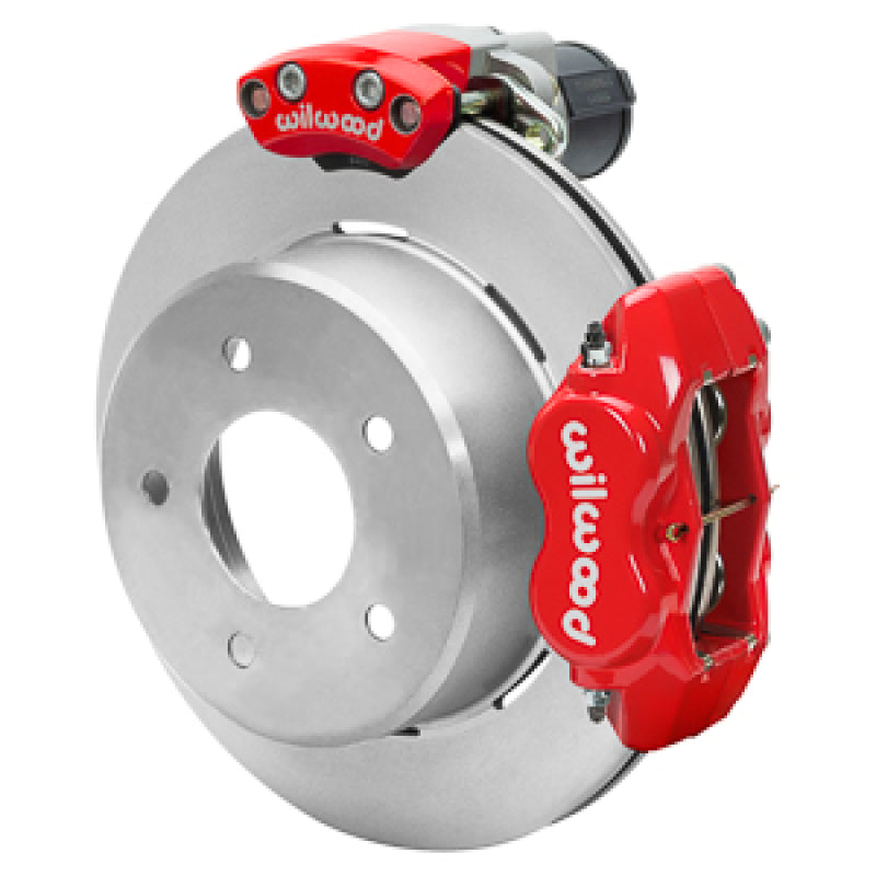 Wilwood 88-98 GM C1500 Rear Electronic Parking Brake Kit Red 12.19in Rotor 3.25in Offset-thumbmail-1