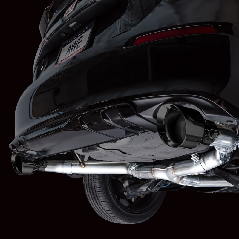 AWE Tuning 22+ Honda Civic Si/Acura Integra Track Edition Catback Exhaust - Dual Diamond Black Tips-thumbmail-8