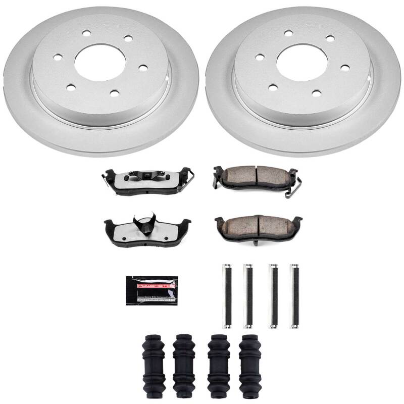 Power Stop 04-10 Infiniti QX56 Rear Z36 Coated Truck & Tow Brake Kit-thumbmail-1