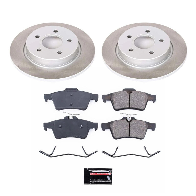 Power Stop 12-18 Ford Focus Rear Semi-Coated Rotor Kit-thumbmail-1