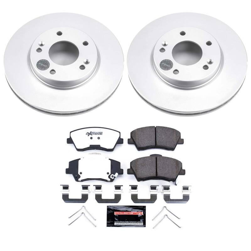 Power Stop 17-22 Hyundai Ioniq Front Z36 Coated Truck & Tow Brake Kit-thumbmail-1