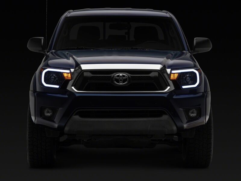 Raxiom 12-15 Toyota Tacoma Axial Series Headlights/Seq LED Bar- Black- Clear Lens-thumbmail-11