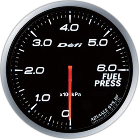 Defi DF10301 Advance BF white 60mm fuel pressure gauge