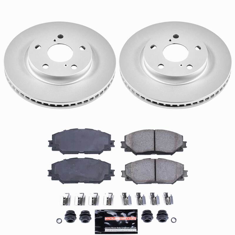 Power Stop 10-12 Lexus HS250h Front Z23 Coated Brake Kit-thumbmail-1