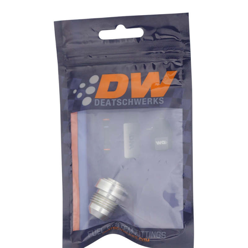 DeatschWerks 8AN Male Flare with Aluminum Weld On Fitting - Anodized Raw Aluminum-thumbmail-2