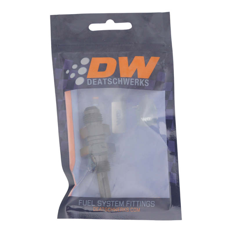 DeatschWerks 6AN Male Flare to Straight 5/16in Single Hose Barb - Anodized Matte Black-thumbmail-2