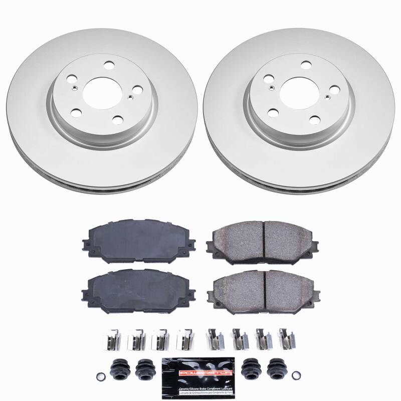 Power Stop 09-10 Pontiac Vibe Front Z23 Coated Brake Kit-thumbmail-1