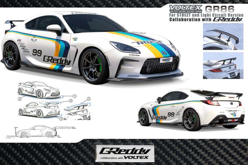 GReddy 2022+ Subaru BRZ X VOLTEX Aero Kit Front Under Spoiler CFRP-thumbmail-18