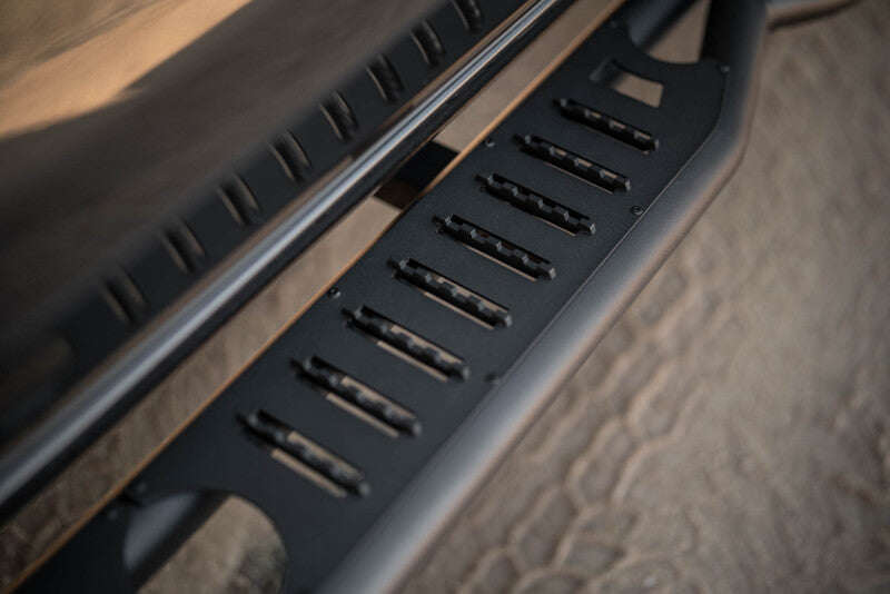 DV8 Offroad 19-24 GMC Sierra 1500 Crew Cab OE Plus Side Steps - Black Steel-thumbmail-12