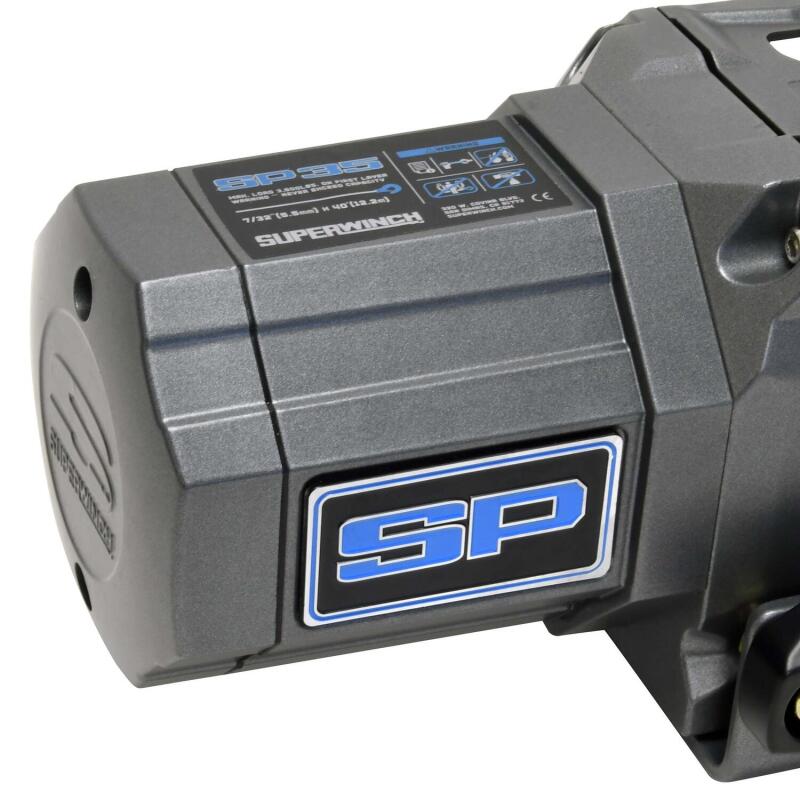 Superwinch 3500 LBS 12V DC 7/32in x 40ft Synthetic Rope Hawse Fairlead SP 35SR Winch-thumbmail-7