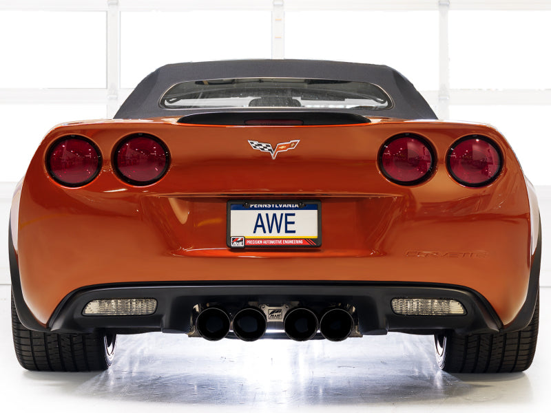 AWE Tuning 05-07 C6 Chevrolet Corvette 6.0L Touring Edition Axleback Exhaust w/ Diamond Black Tips-thumbmail-9