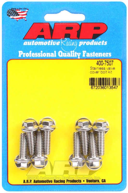 ARP Valve Cover Stainless Steel 1/4in x 20 Hex Bolt Kit (8/pkg)-thumbmail-1