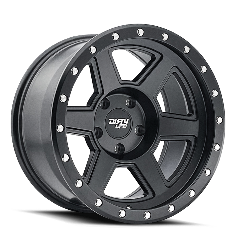 Dirty Life Compound 9315 18x9 / 6-139.7 BP / -12mm Offset / 106mm Hub Matte Black Wheel