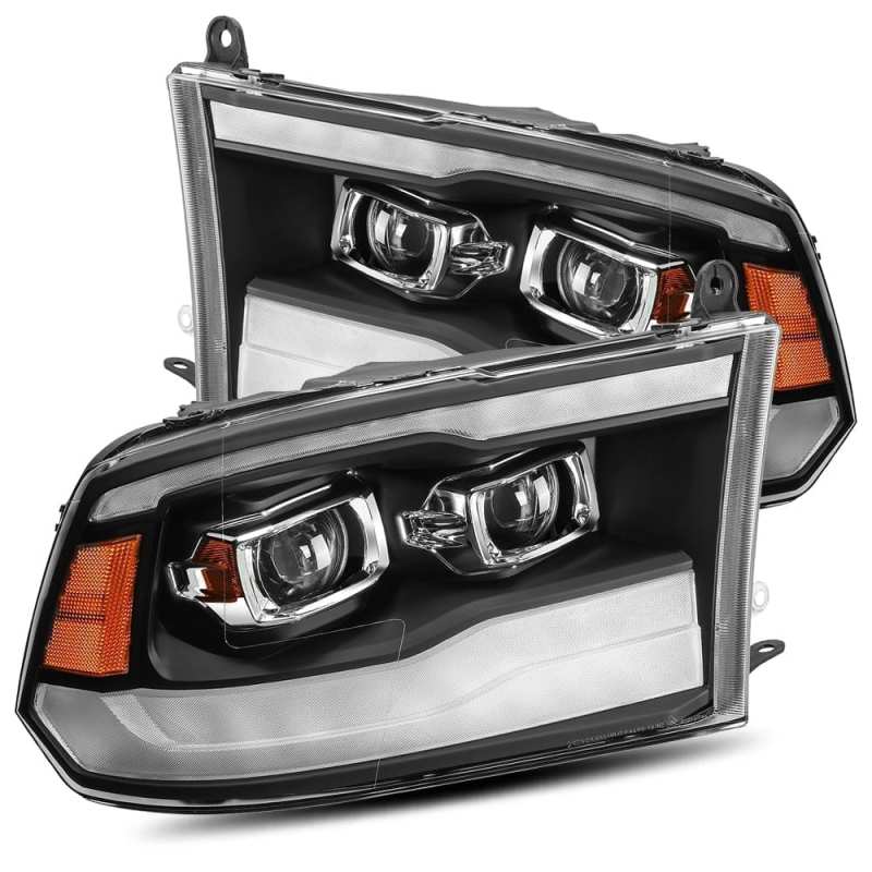 AlphaRex 09-18 Dodge Ram 1500HD PRO-Series Projector Headlights Plank Style Black w/Seq Signal/DRL-thumbmail-2