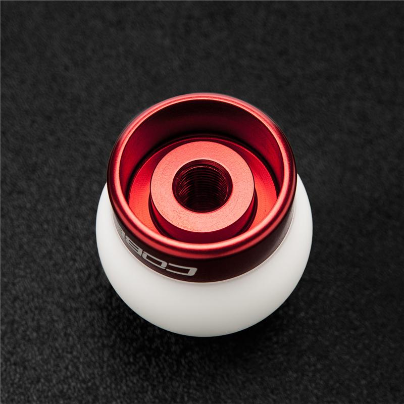 Cobb Ford Mustang Shift Knob White with Red Base-thumbmail-2