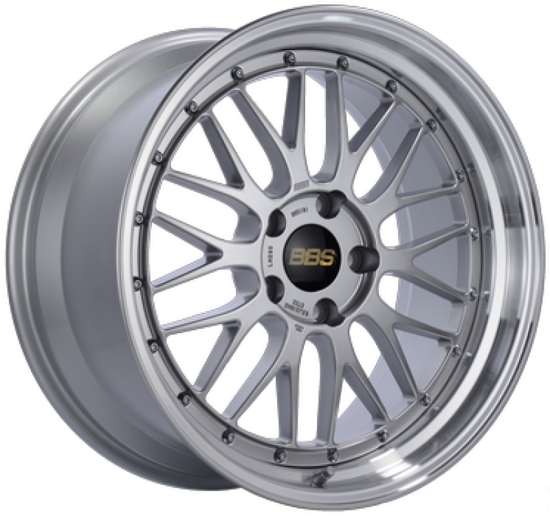 BBS LM 19x9.5 5x112 ET23 Diamond Silver Center Diamond Cut Lip Wheel - 82mm PFS/Clip Required-thumbmail-1