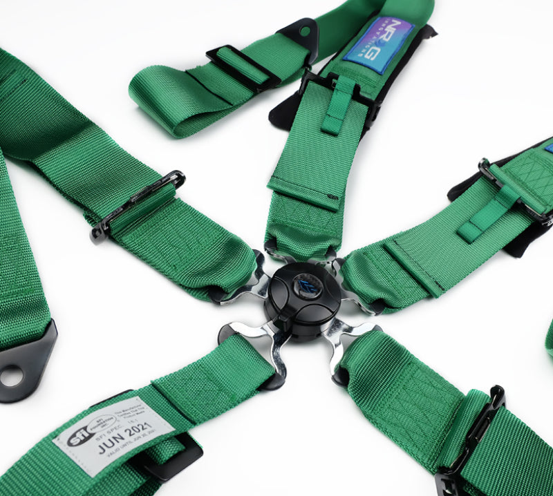 NRG 5PT 3in. Seat Belt Harness / Cam Lock - Green-thumbmail-6