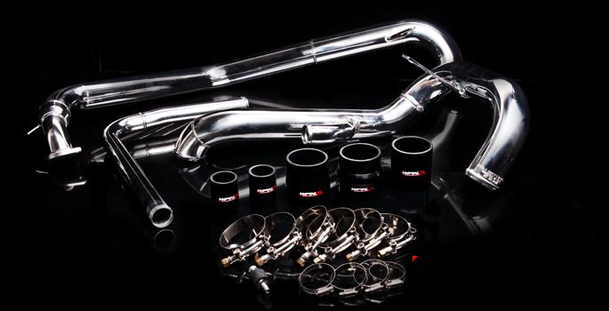Weapon R Polished Upper Intercooler Piping for 08-10 Mitsubishi Evolution X-thumbmail-2